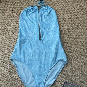 Aerie Light Blue One Piece Swimsuit